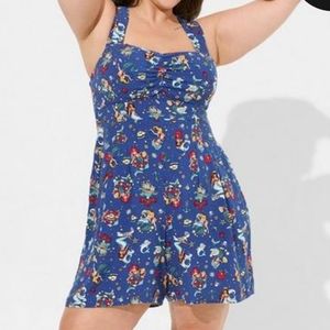Torrid - Retro Challis Halter Romper 1X